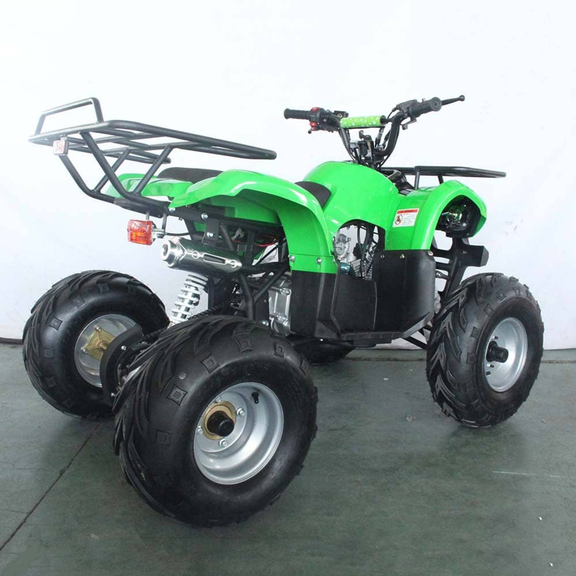 + VAT Brand New 125cc Mini Quad Bike - Four Strokes - Single Cylinder - Front Drum Brakes & Rear - Image 5 of 9