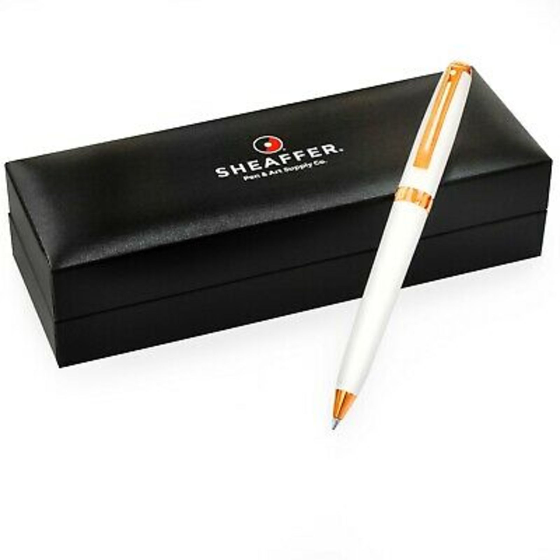 + VAT Brand New Sheaffer Prelude Rollerball Pen - White And Rose Barrel