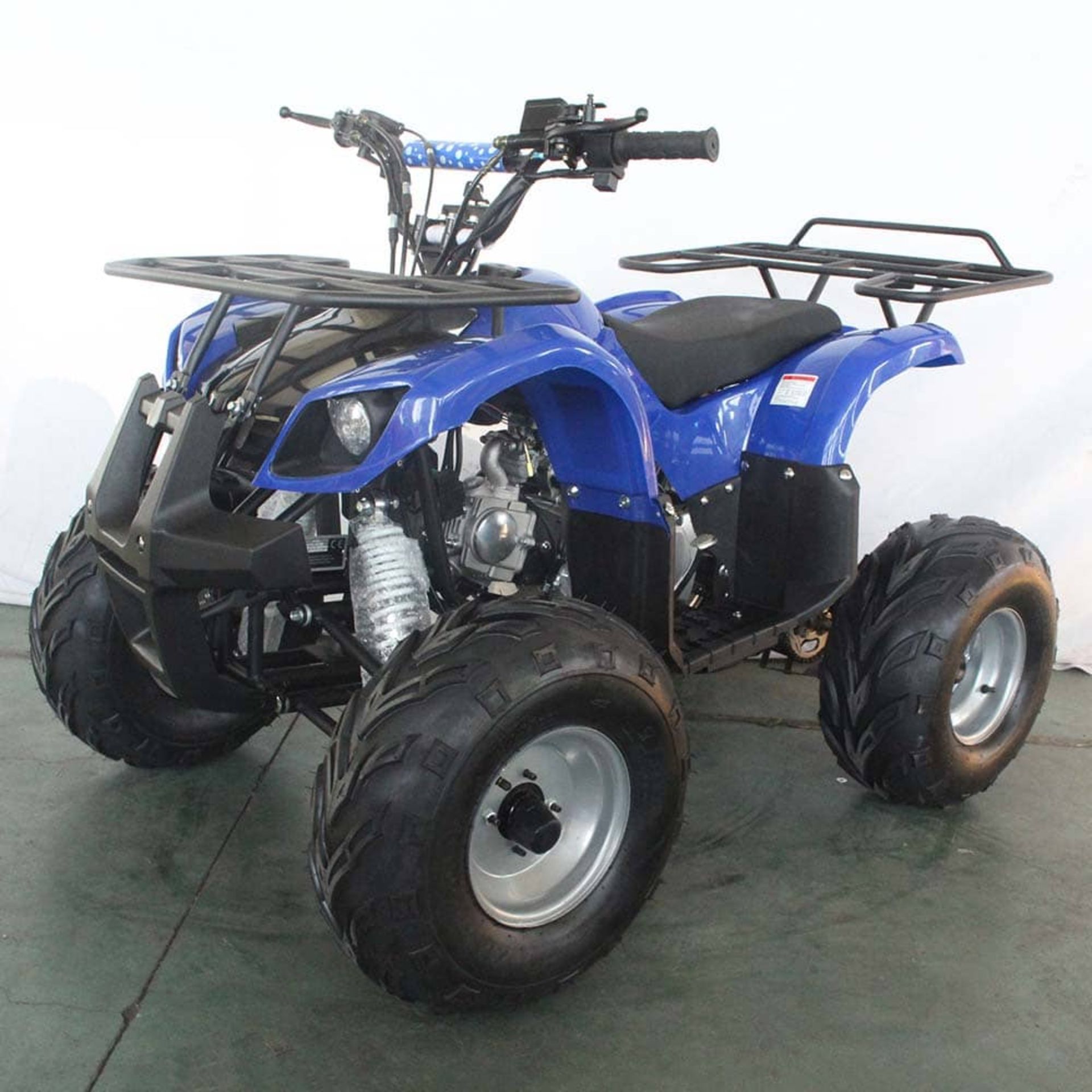 + VAT Brand New 125cc Mini Quad Bike - Four Strokes - Single Cylinder - Front Drum Brakes & Rear - Image 9 of 9