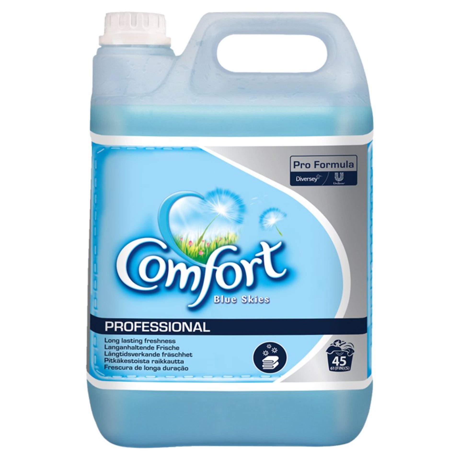 + VAT Brand New 5 Litre Bottle Comfort Blue Skies Fabric Conditioner - Professional - Long Lasting