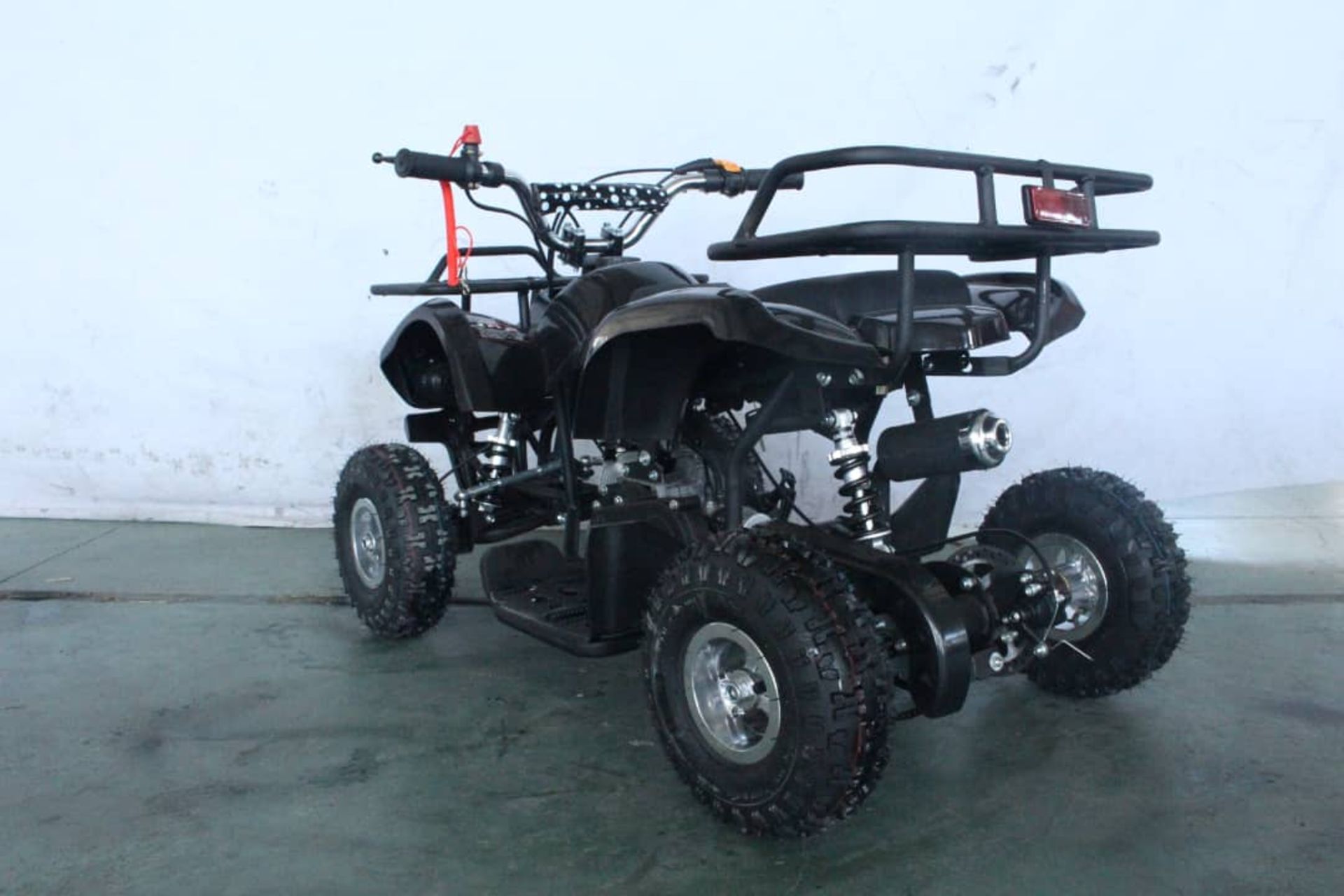+ VAT Brand New 49cc Hawk Mini Quad Bike - Colours May Vary - Full Front And Rear Suspension - Disk - Image 4 of 9