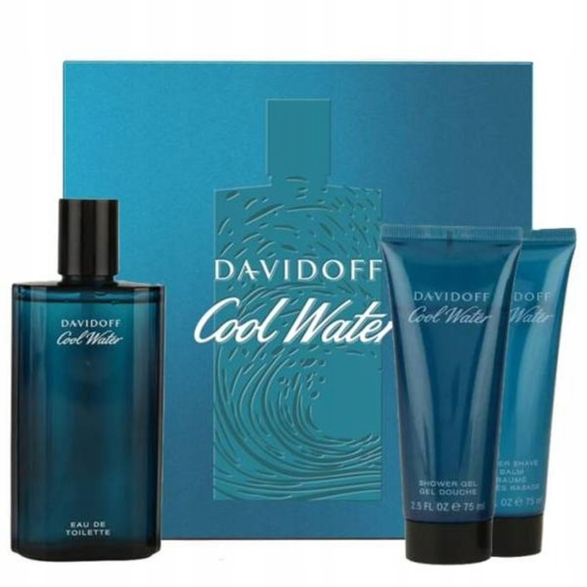 + VAT Brand New Davidoff Cool Water 125ml + Shower Gel + Aftershave Balm