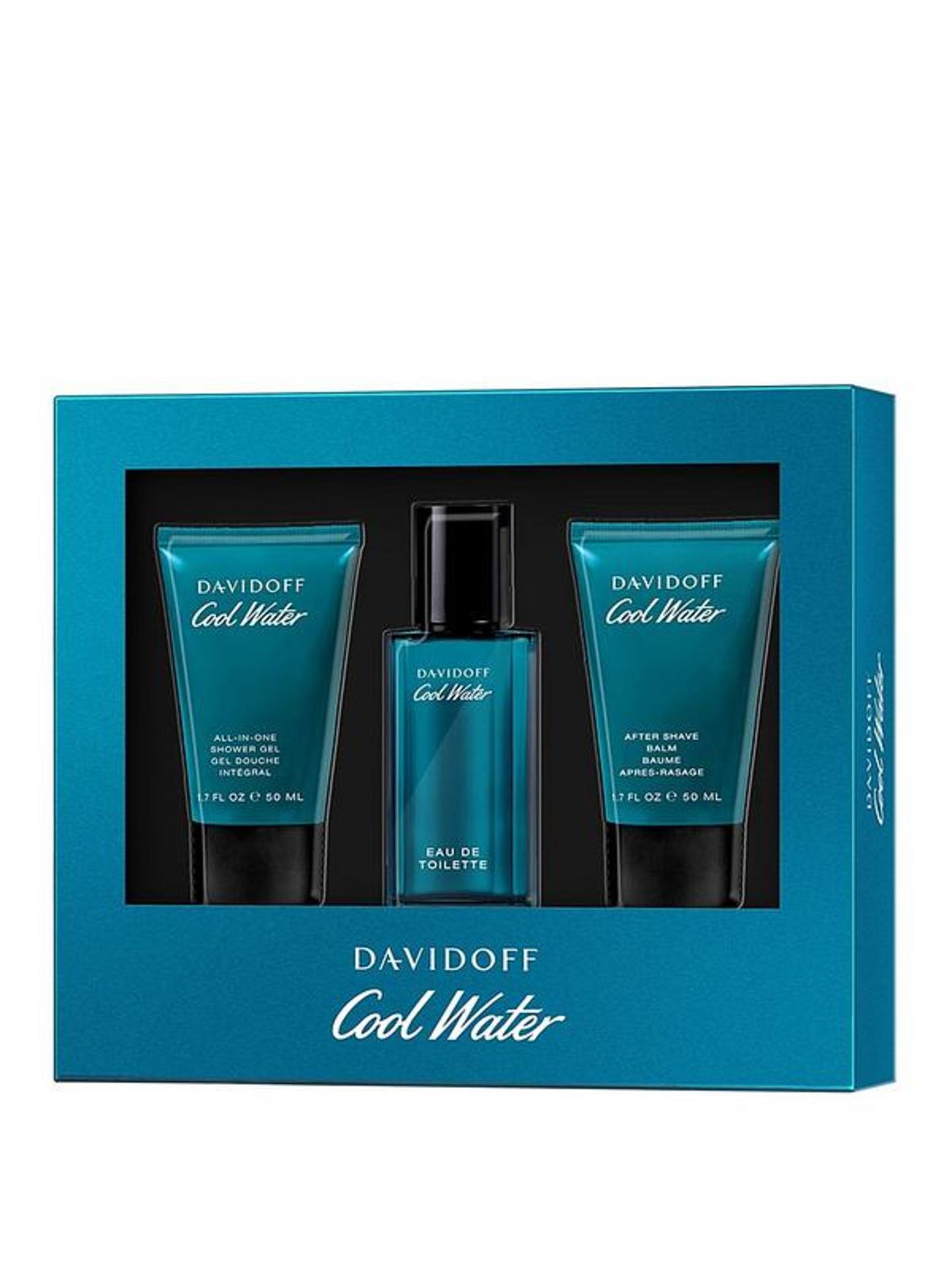 + VAT Brand New Davidoff Cool Water 40ml + Shower Gel + Aftershave Balm