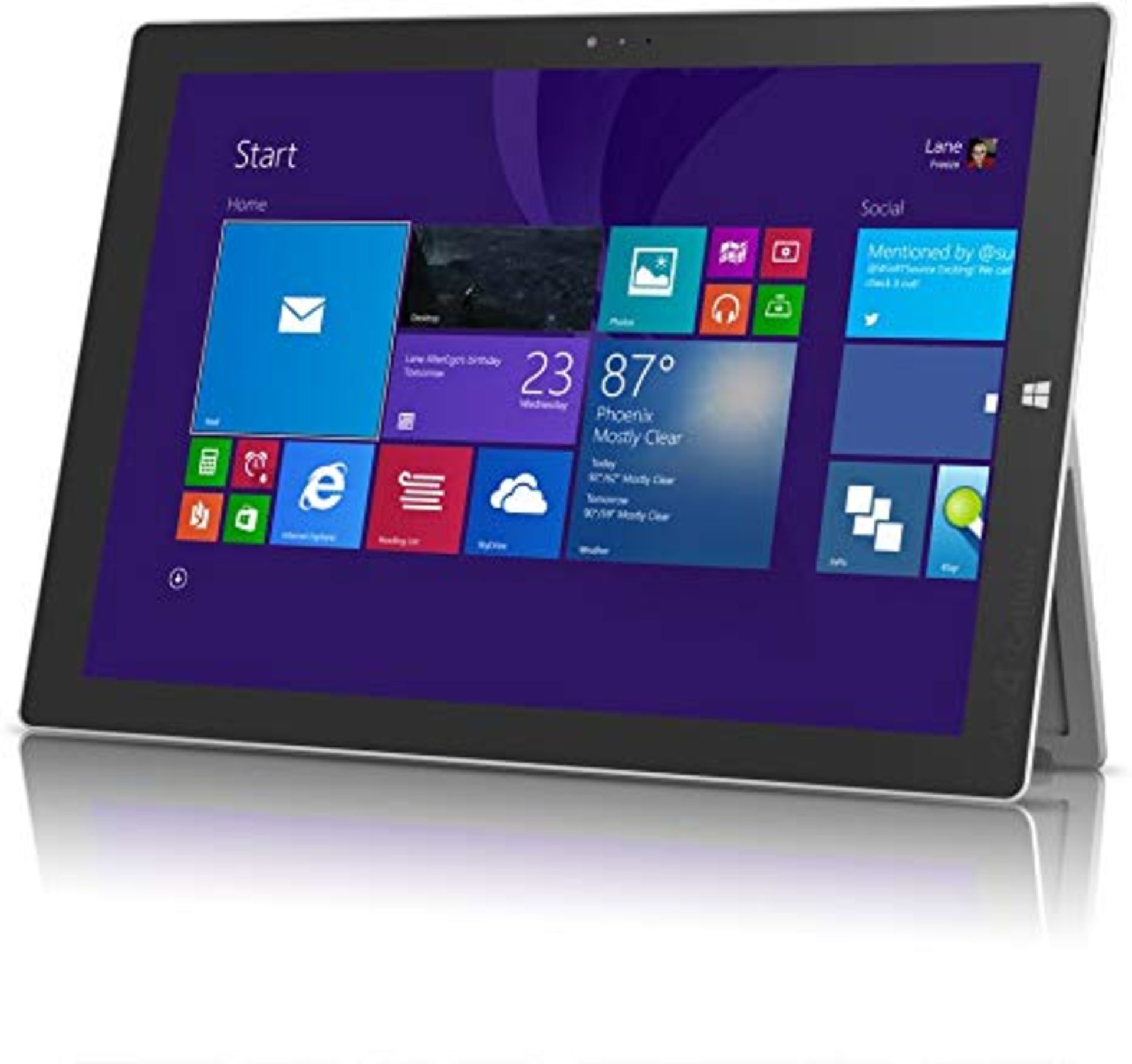 + VAT Grade A Microsoft Surface Pro 3 Tablet Model 1631 - 128GB SSD - 4GB Ram - Generic Box - Image 2 of 2