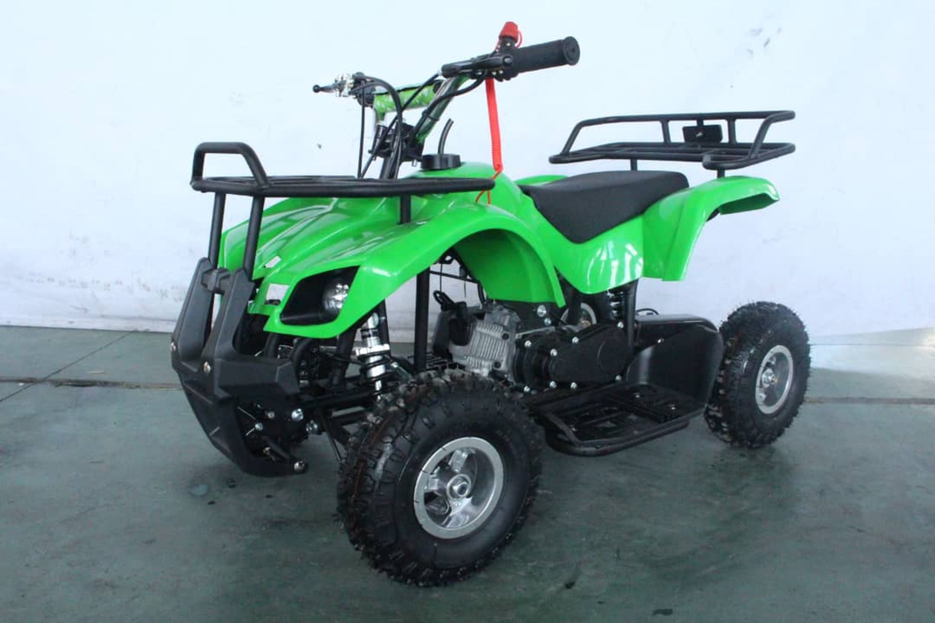 + VAT Brand New 49cc Hawk Mini Quad Bike - Colours May Vary - Full Front And Rear Suspension - Disk - Image 2 of 9