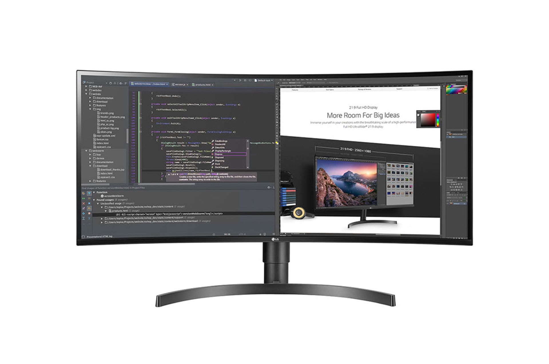 + VAT Grade A LG 34 Inch ULTRA WIDE 21:9 CURVED WQHD 3440 X 1440p IPS LED MONITOR HDR10 - HDMI X 2,