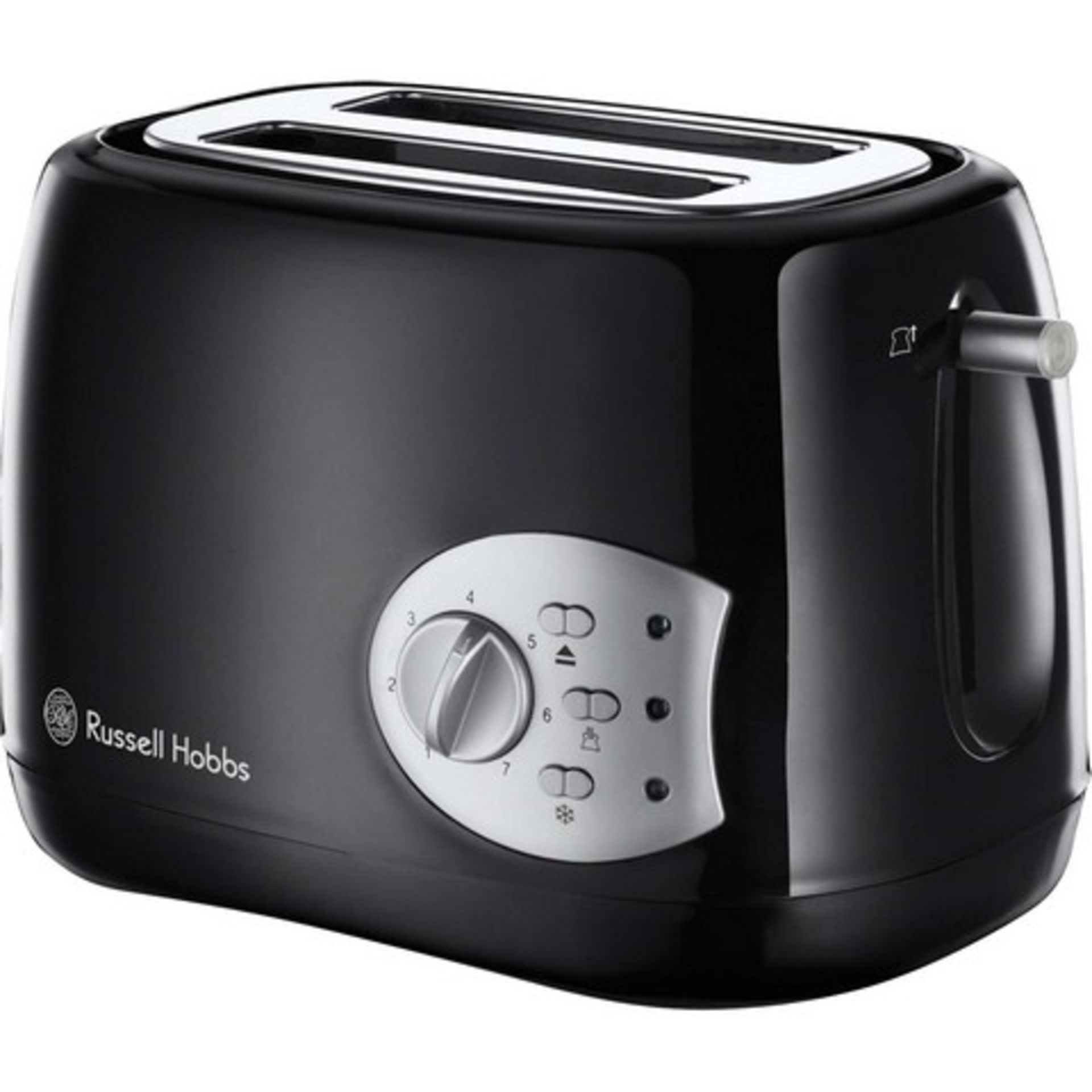 + VAT Brand New Russell Hobbs Two Slice Toaster - With Reheat/Frozen/Cancel Features - Variable Brow