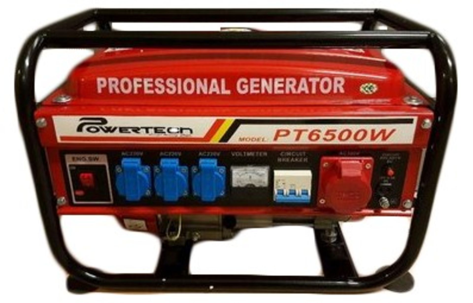 + VAT Brand New German Design Professional Gasoline Generator - 220v/380v - Air Cooled - 50HZ - - Image 2 of 2