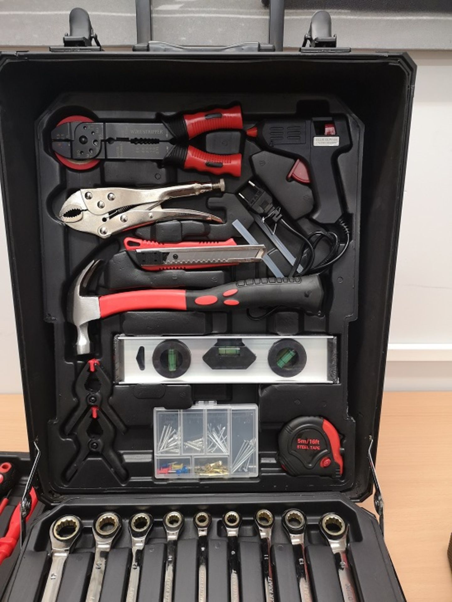 + VAT Brand New 186pc (Minimum) Tool Kit In Wheeled Carry Case Includes Rachet Spanners (Item Is - Image 8 of 12