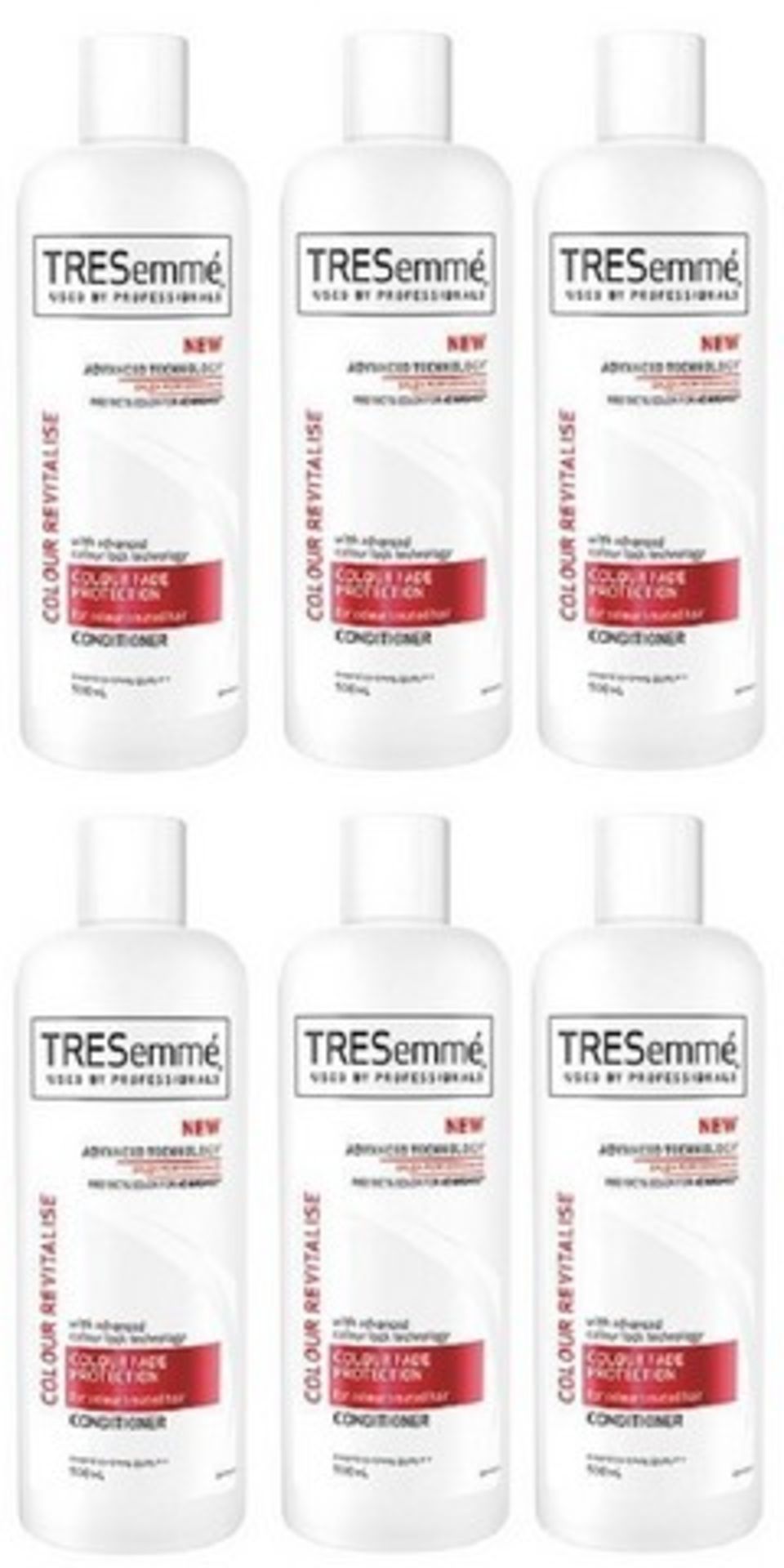 + VAT Brand New Lot Of 6 TRESemme Professional Colour Fade Protection Conditioner 500ml For Colour