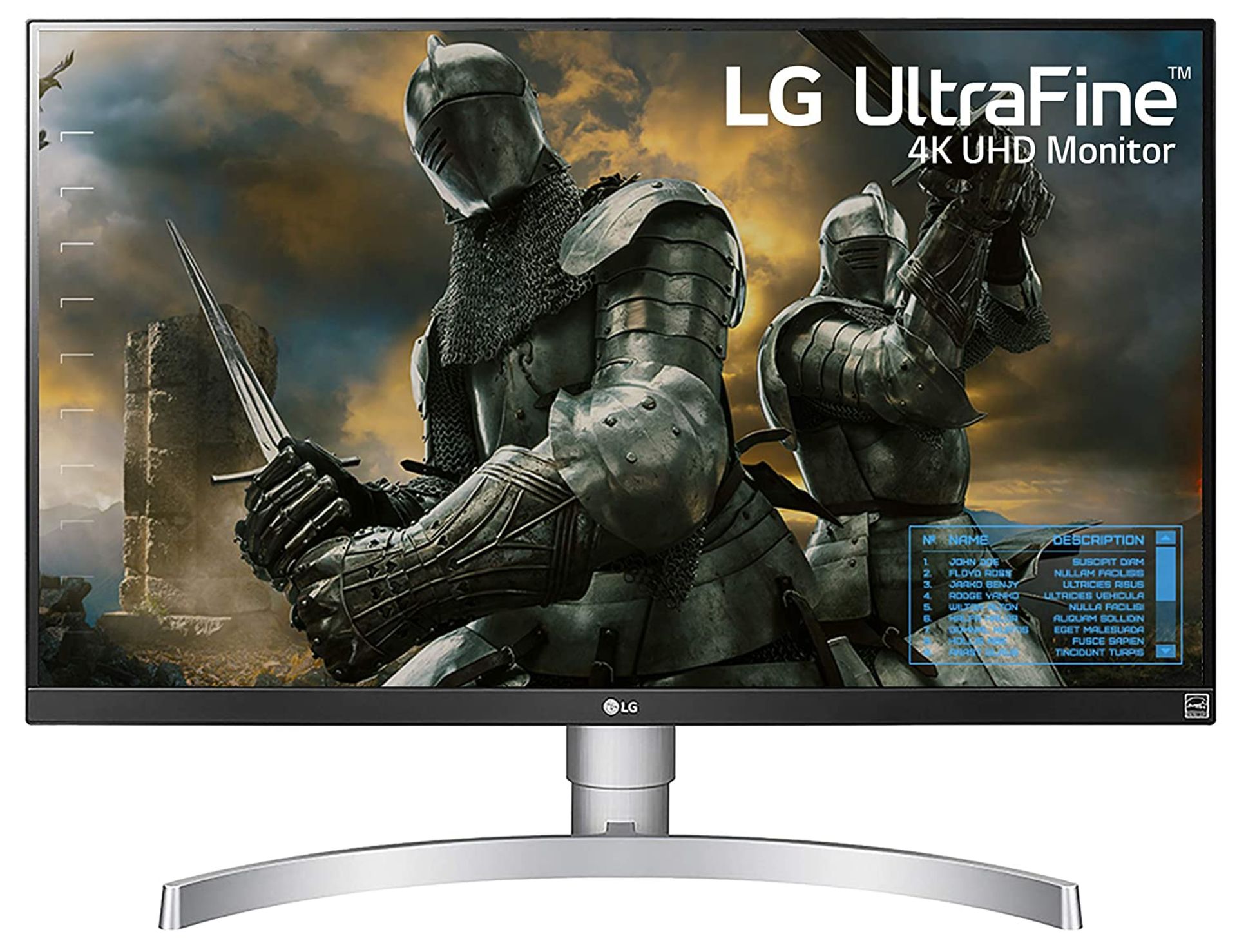 + VAT Grade A LG 27 Inch 4K UHD IPS LED MONITOR WITH HDR 10 - HDMI X 2, DISPLAY PORT X 1 27UK650-W