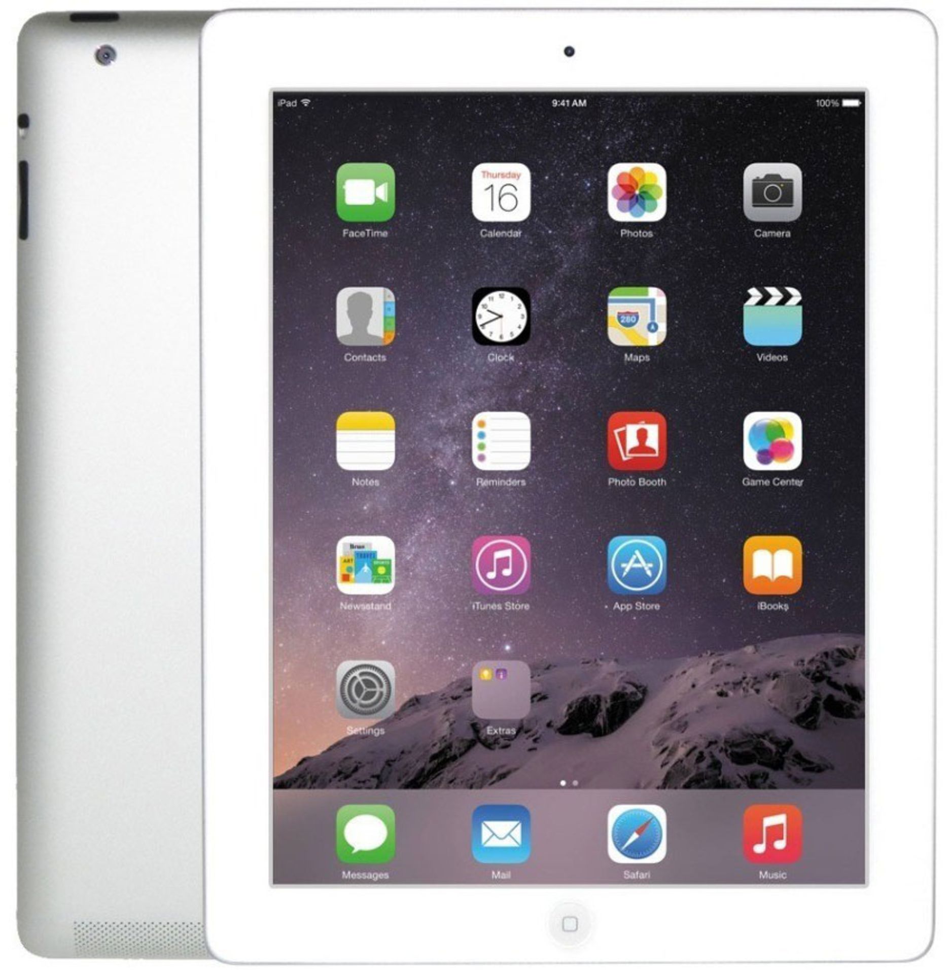 + VAT Grade B Apple Ipad 4 16gb Silver/White Wi-Fi In Generic Box (Unit Only)