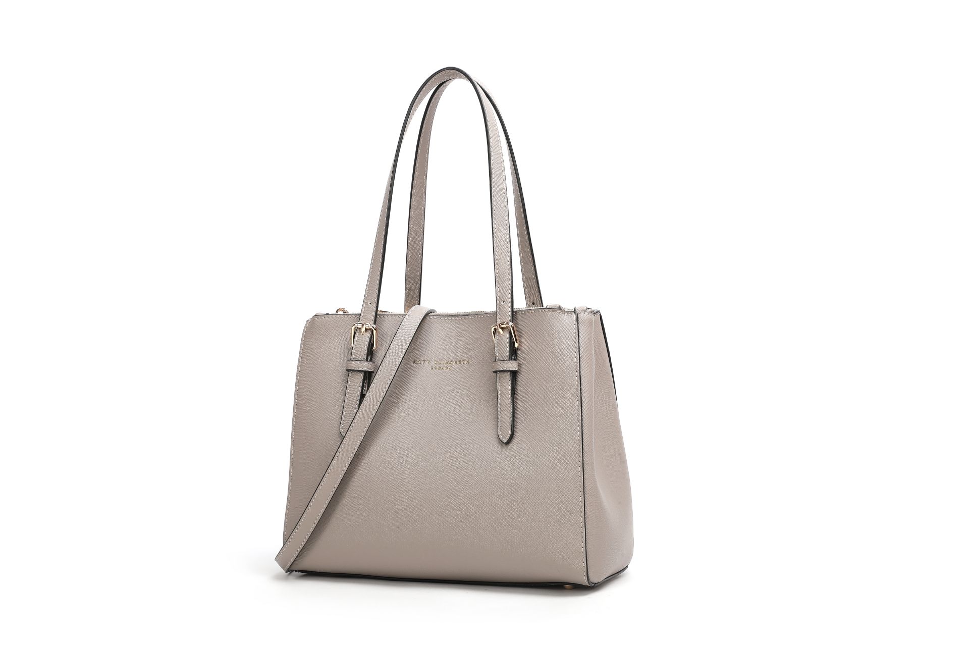 No VAT Brand New Special Edition Katy Elizabeth London Grey Medium Tote Bag With Detachable - Image 6 of 9