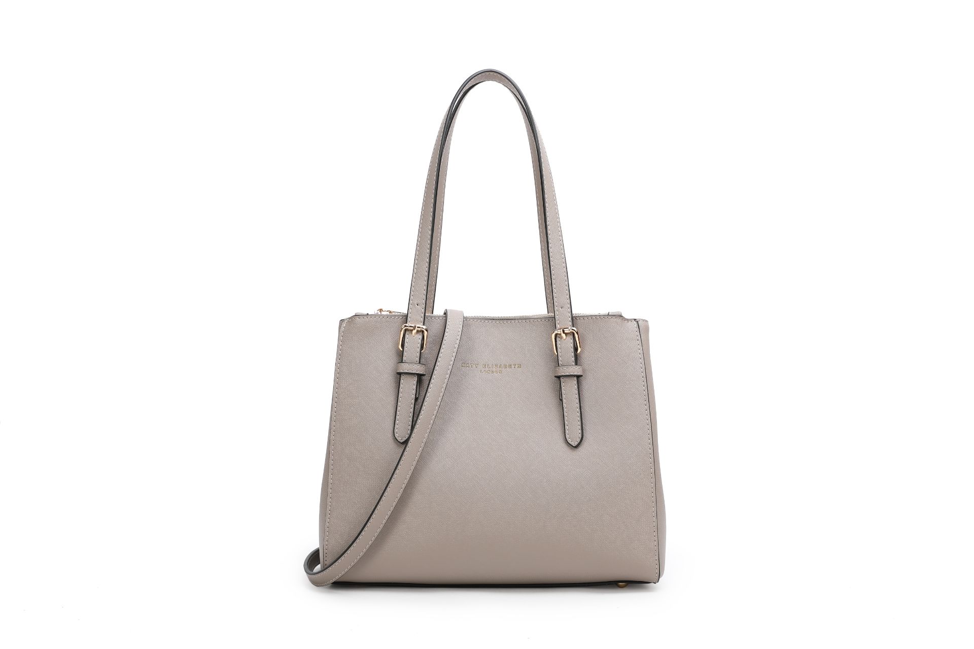 No VAT Brand New Special Edition Katy Elizabeth London Grey Medium Tote Bag With Detachable