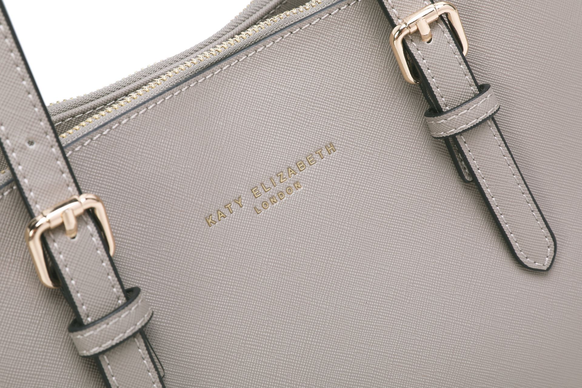 No VAT Brand New Special Edition Katy Elizabeth London Grey Medium Tote Bag With Detachable - Image 9 of 9