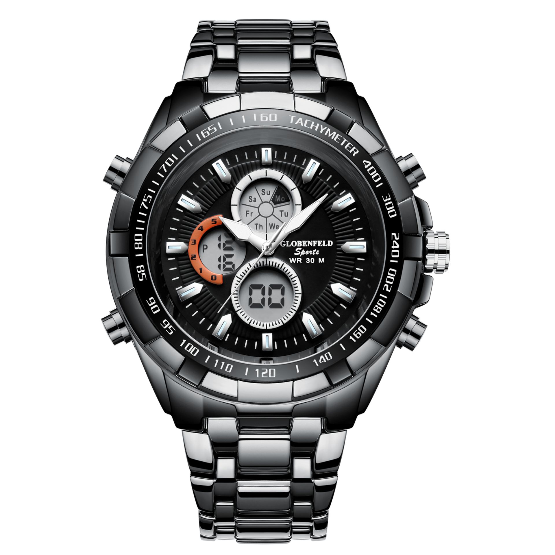 + VAT Brand New Globenfeld Sport Shark Grey Watch - Sony Battery - Stainless Steel Crown - High - Image 2 of 4