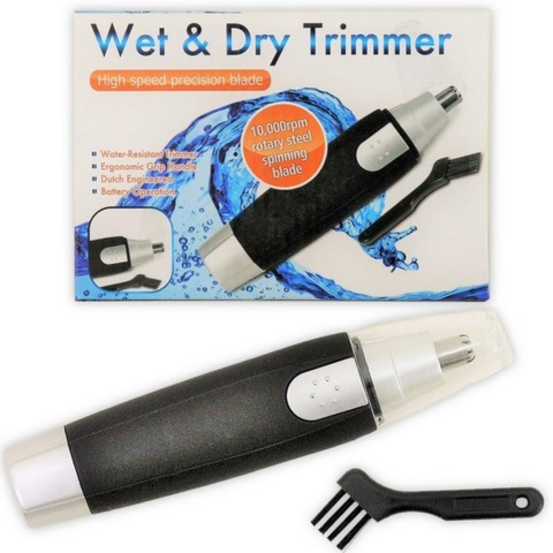 + VAT Brand New Wet & Dry Trimmer With Ergonomic Handle - Water Resistant - Dutch Engineered