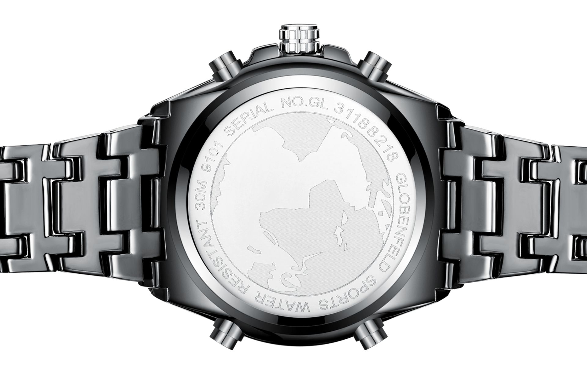 + VAT Brand New Globenfeld Sport Shark Grey Watch - Sony Battery - Stainless Steel Crown - High - Image 5 of 5