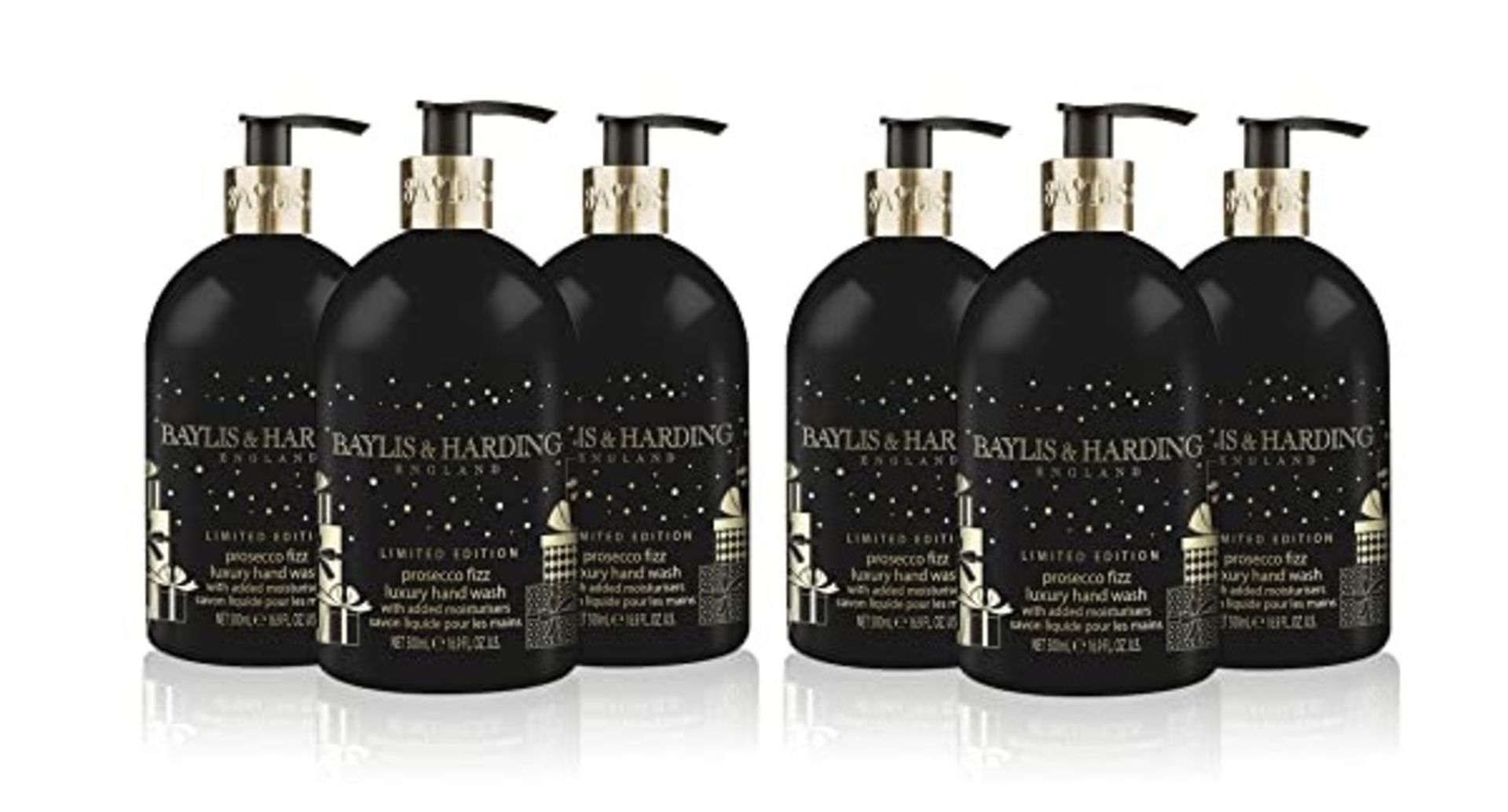 + VAT Brand New 6x Baylis & Harding Limited Edition Luxury Hand Wash - Sparkling Fizz 500ml