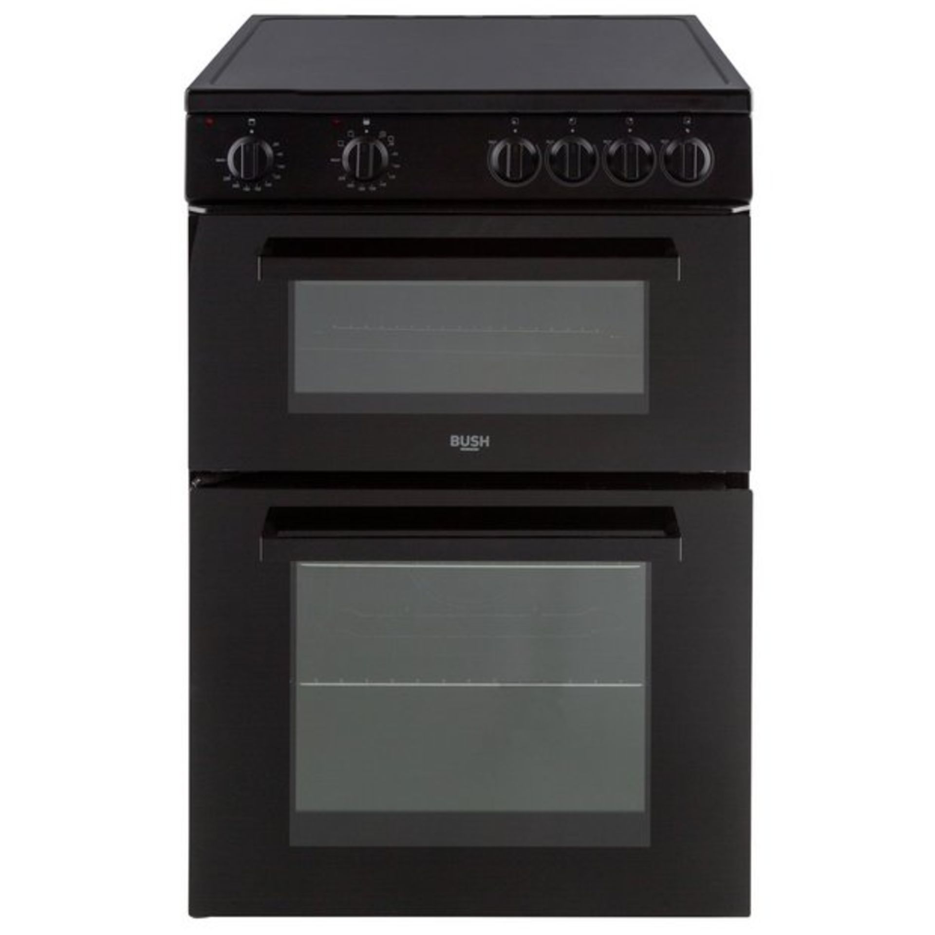 + VAT Grade A Bush B60TCBX 60cm Twin Cavity Electric Cooker - 73 Litre Capacity Oven - Electric