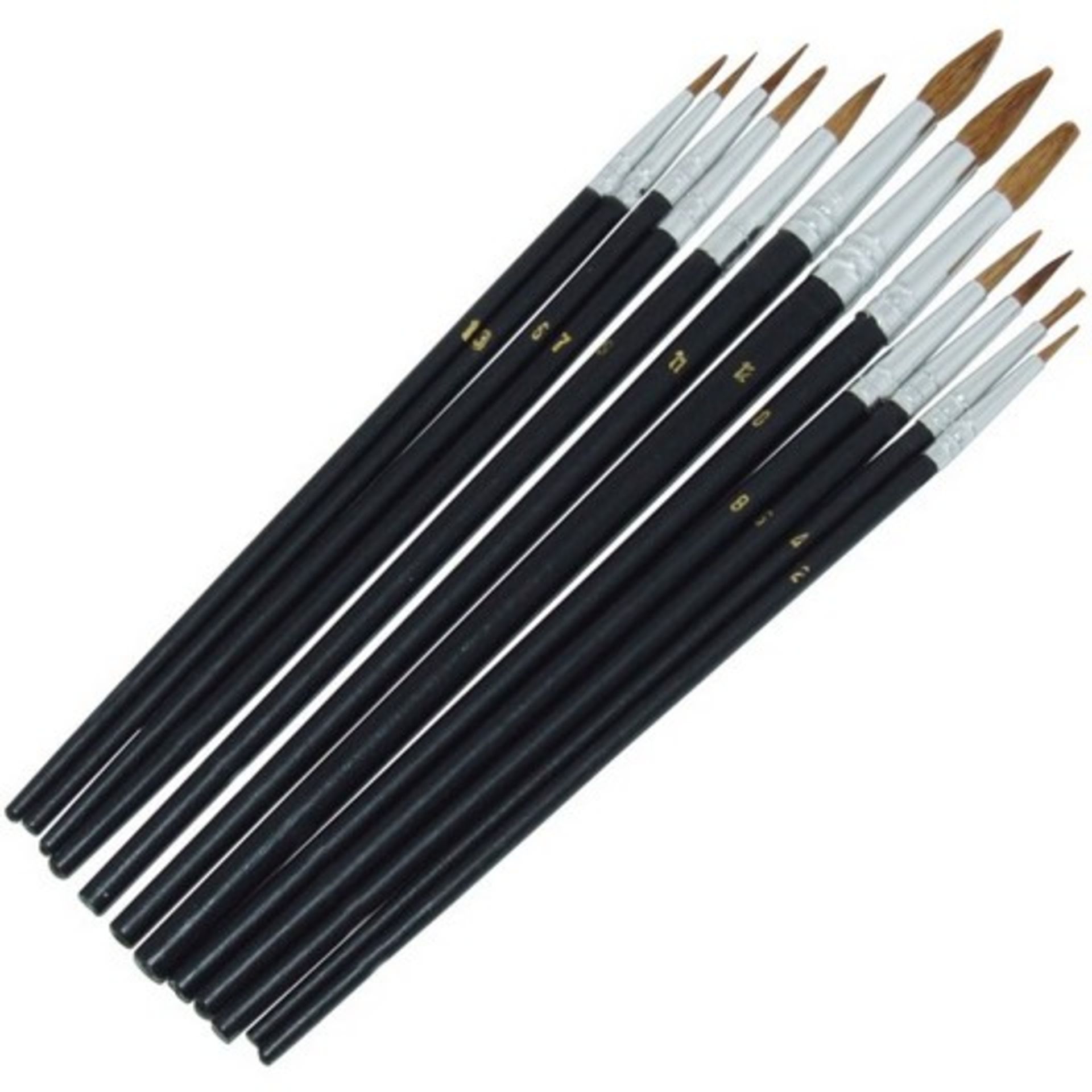 + VAT Brand New 15pc Paint Brush Set Being Suitable For Watercolours And Oils/Model Making Etc - Image 2 of 2