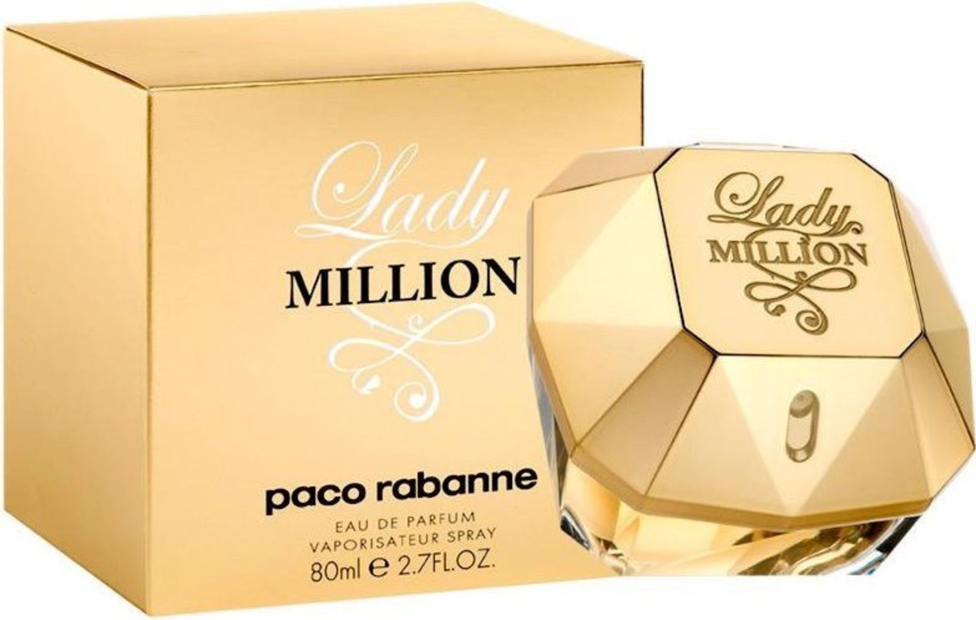 + VAT Brand New Paco Rabanne Lady Million 80ml EDP Spray