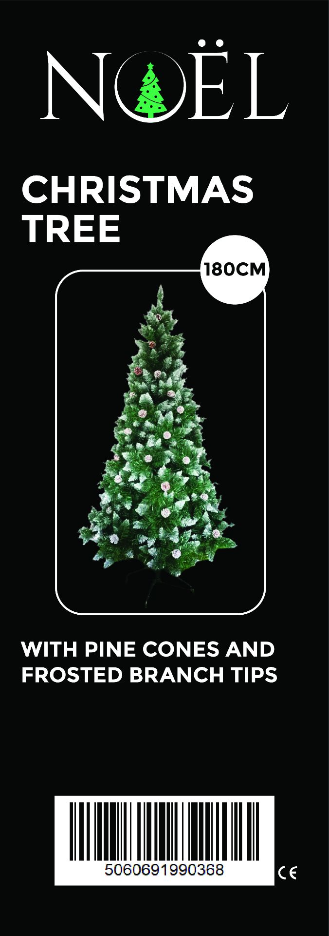 + VAT Brand New "Noel" Luxury 6ft Snowy Spruce Christmas Tree With Pine Cone Decoration And Frosted - Image 2 of 2