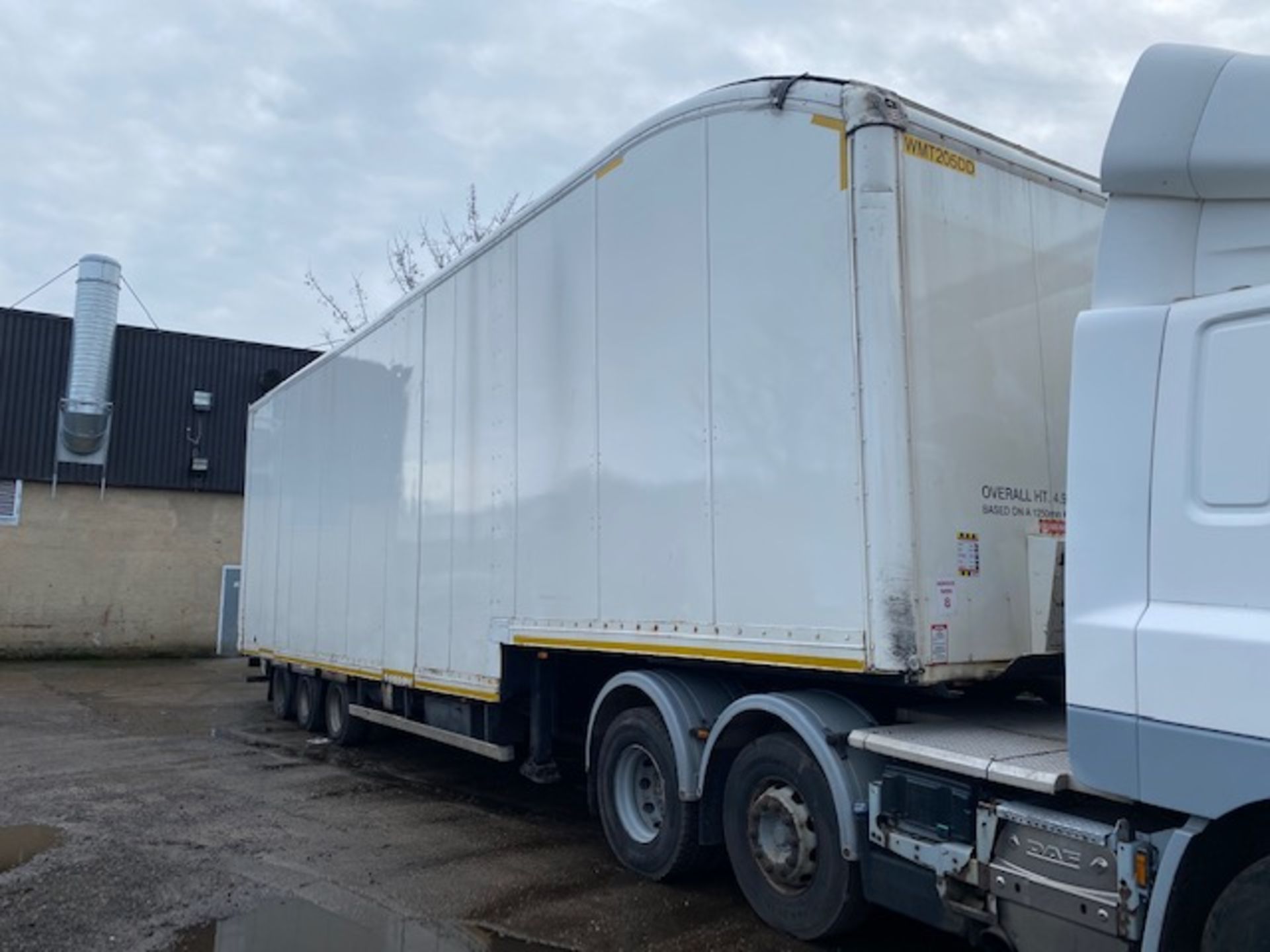 + VAT 2012 Don Bur Tri Axle Double Deck White Articulated Box Trailer With 10 Tonne Internal Lift (