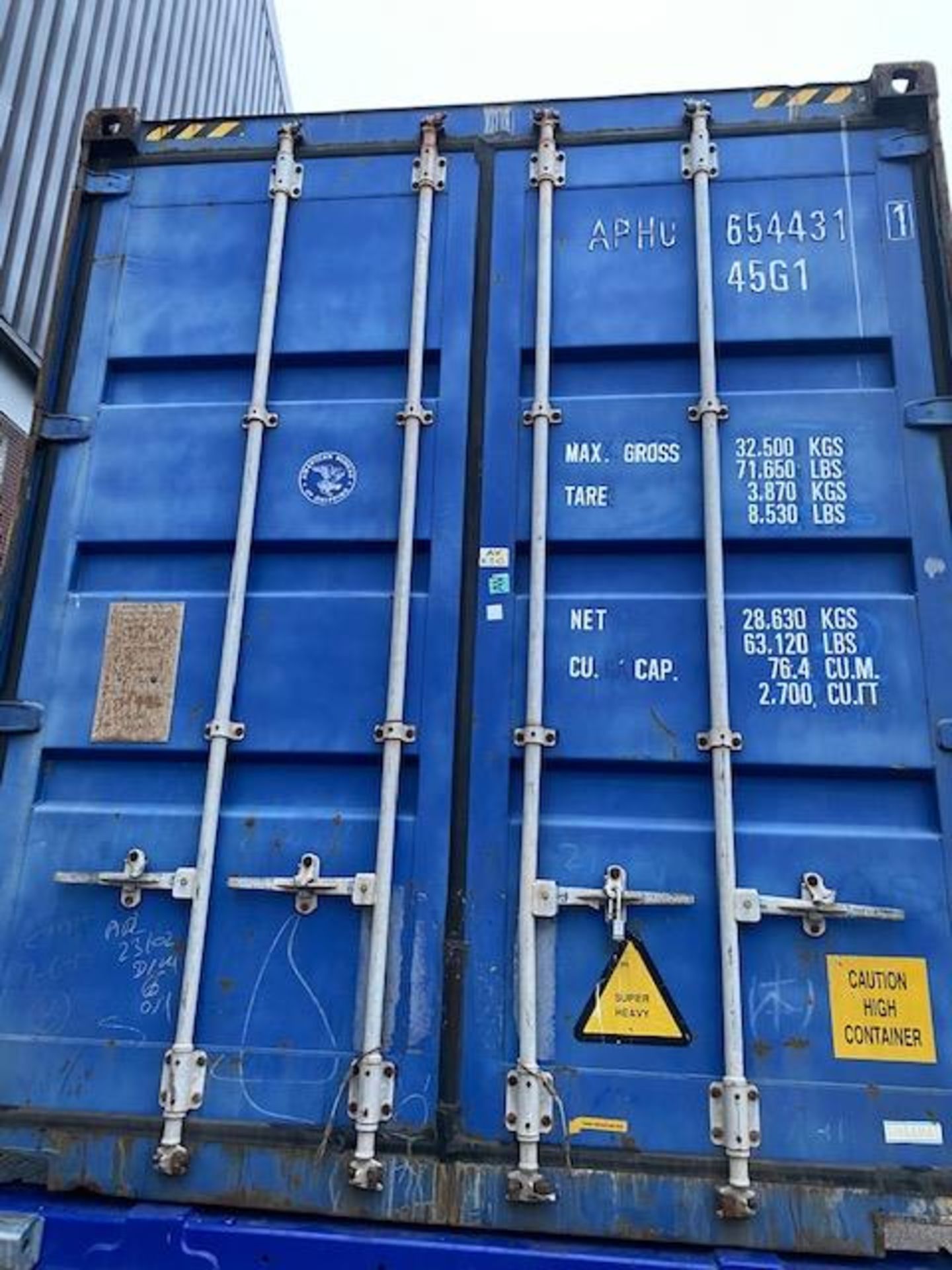 + VAT Blue 40ft HQ Shipping Container - Appears To Be Wind And Watertight - Trailer Not Included - Image 2 of 3