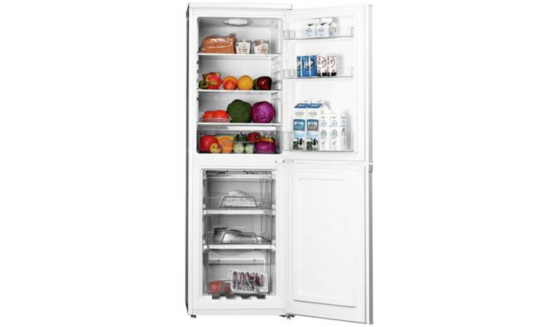 + VAT Grade A Bush M50152FFW Frost Free Fridge Freezer - 199 Litre Fridge Capacity - 53 Litre - Image 2 of 2