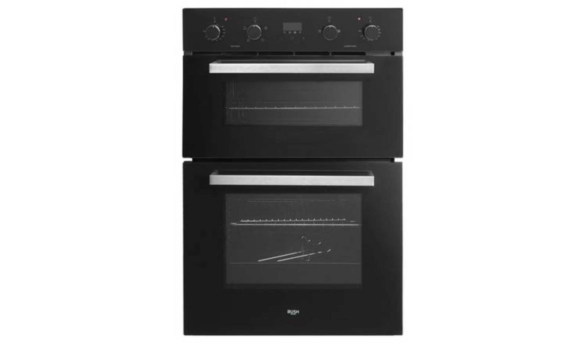 + VAT Grade A Bush AWBBDFO Built In Double Electric Oven - 57 Litre Capacity Oven - 31 Litre