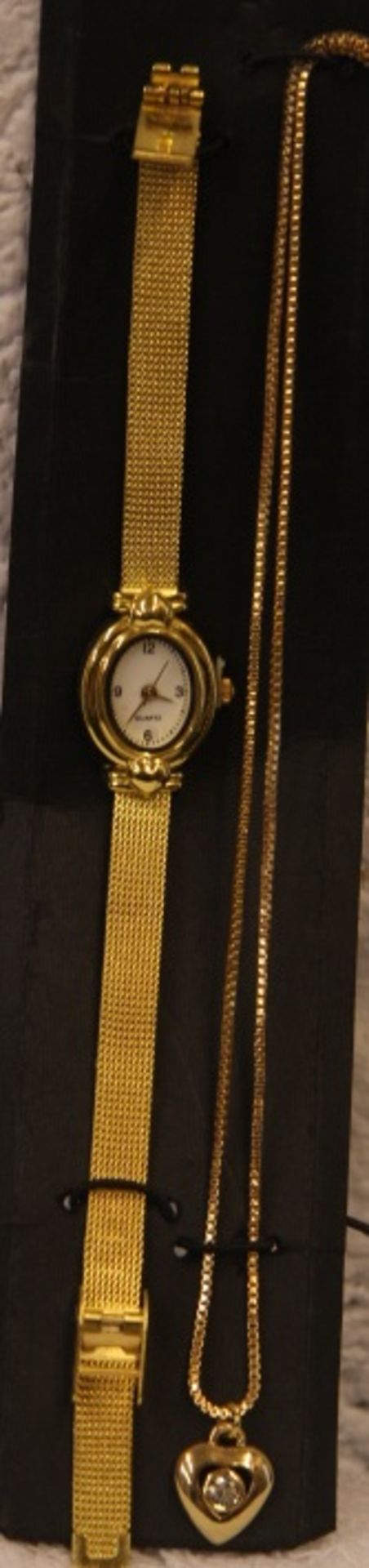 + VAT Grade A Leather WristBand-Ladies Watch & Necklace-Digital Watch - Image 3 of 3