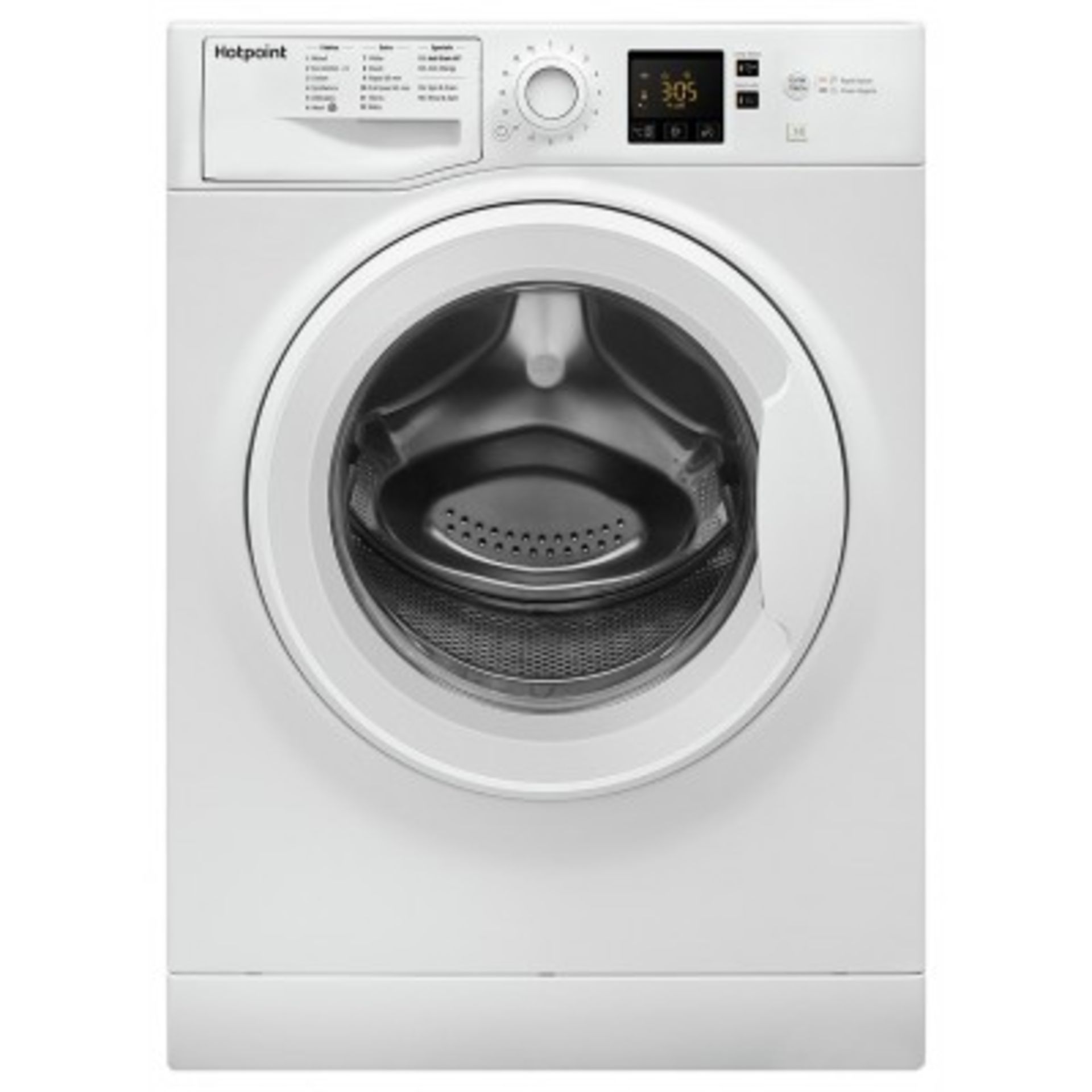 + VAT Grade C Hotpoint NSWM863CW 8Kg 1600 Spin Washing Machine - A+++ Energy Rating - 16 Programmes