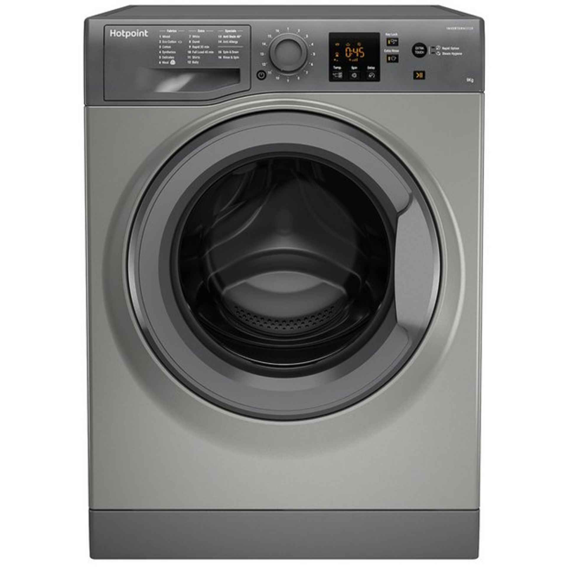 + VAT Grade A/B Bush NSWM943CGG 9Kg 1400 Spin Washing Machine - 30 Minute Quick Wash - 16