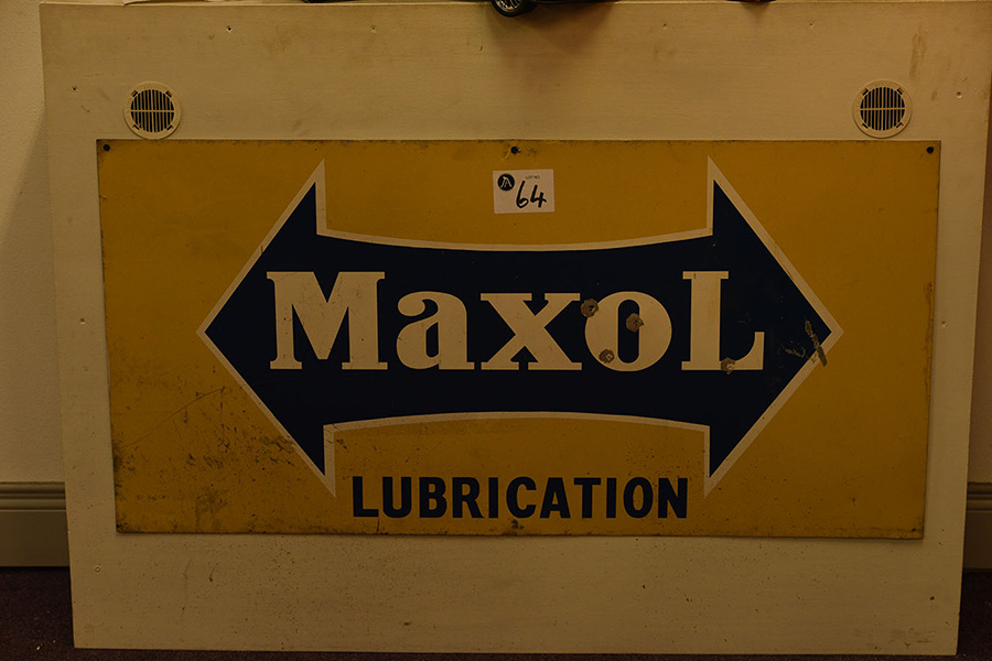 Maxol lubrication metal sign