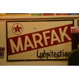Marfak lubrications enamel wall mounted metal sign