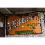 Speedolene Motor Oil Enamel Metal wall sign