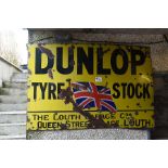 Dunlop Tyre Enamel Metal wall sign