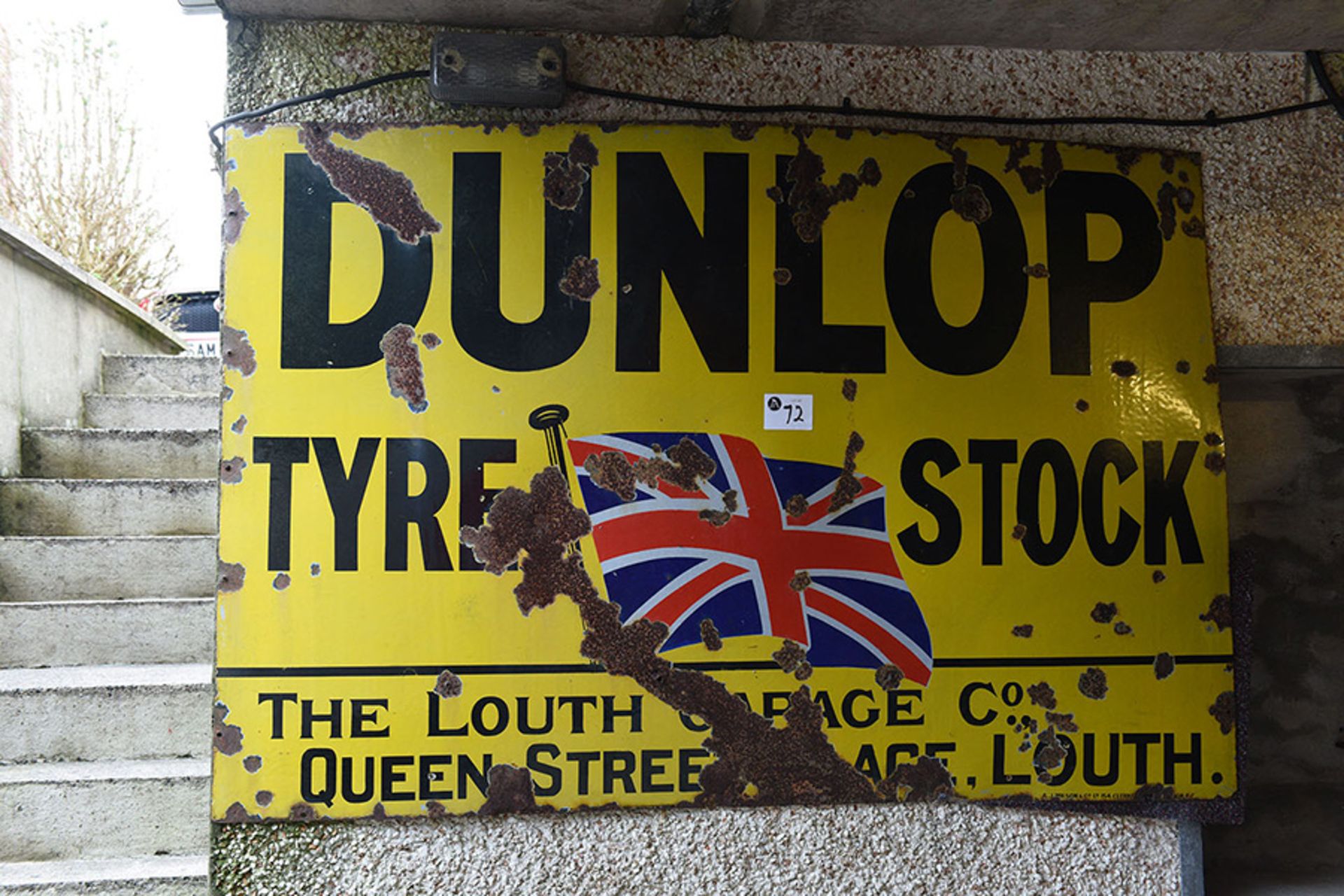 Dunlop Tyre Enamel Metal wall sign