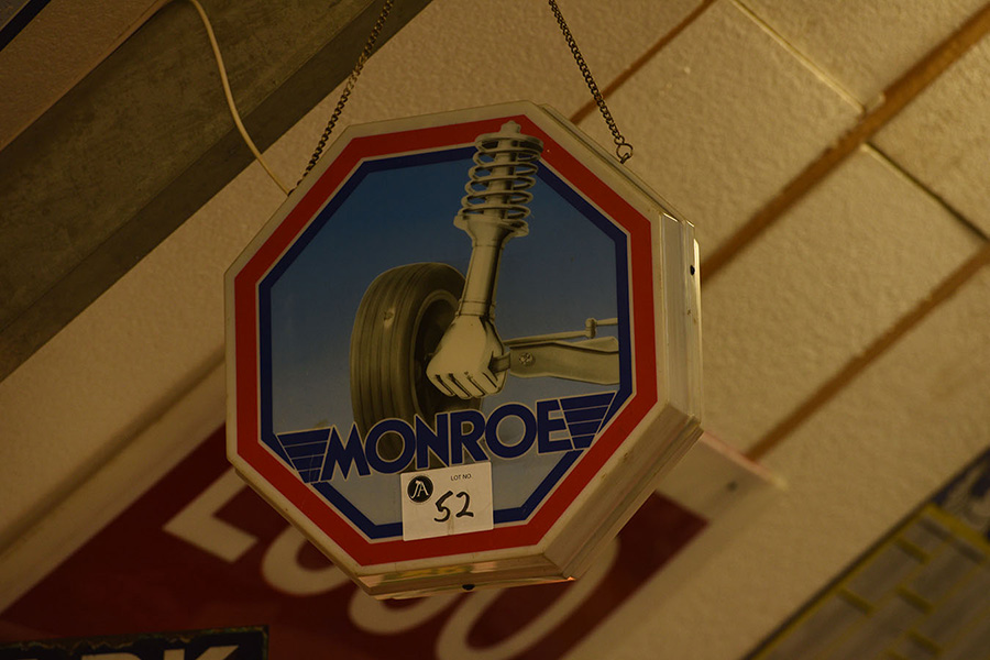 Monroe Plastic illuminated Hanging Sign