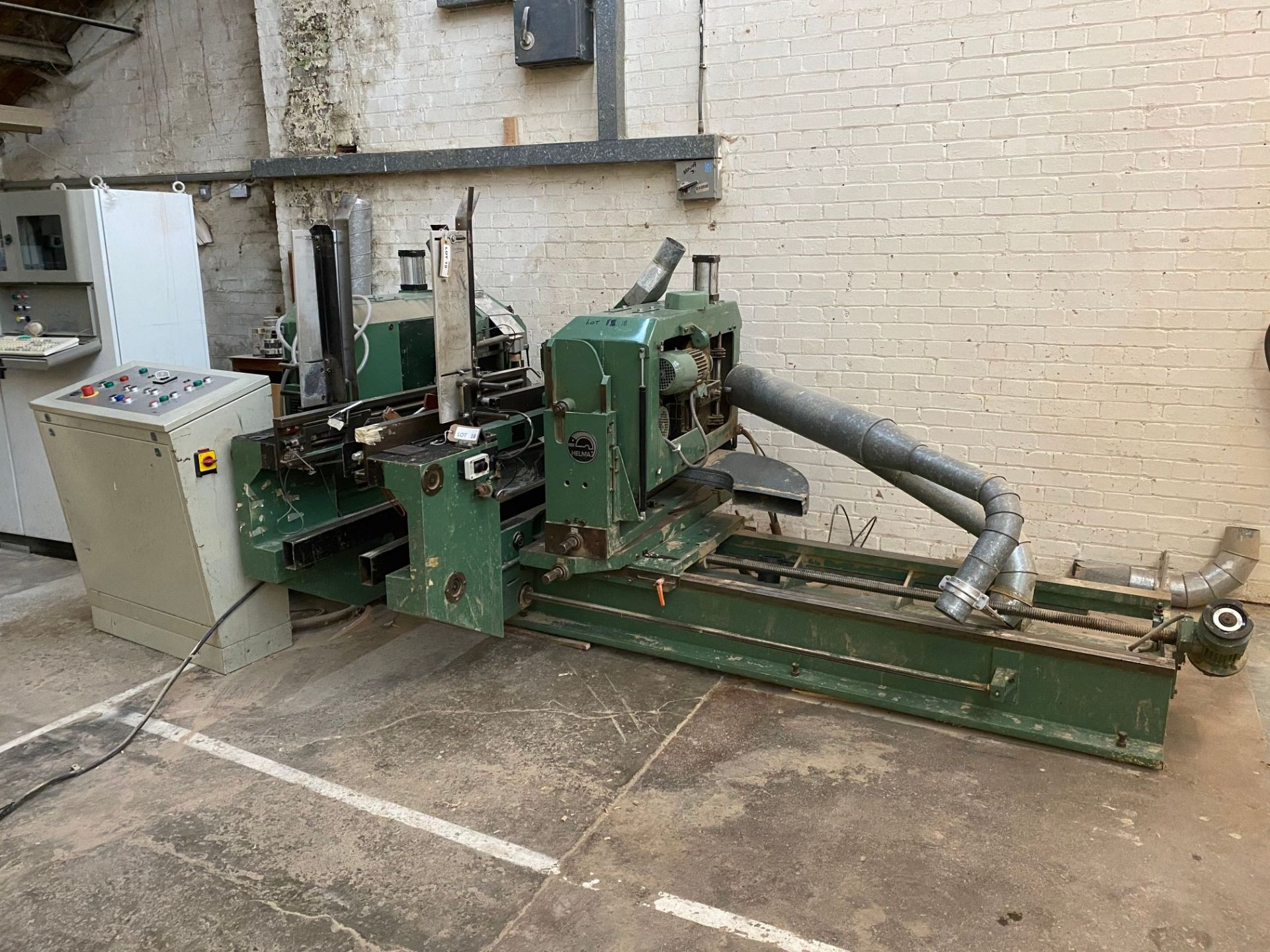 Helma DRP2000 twin-head tenoner, serial no: 9518 (1985)