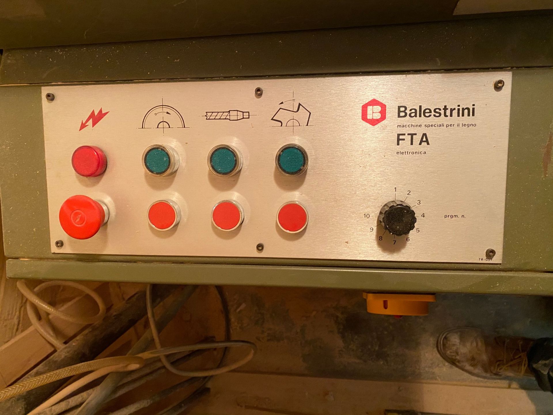 Balestrini FTA round end tenoner (no plate information) in acoustic cabinet - Image 2 of 7