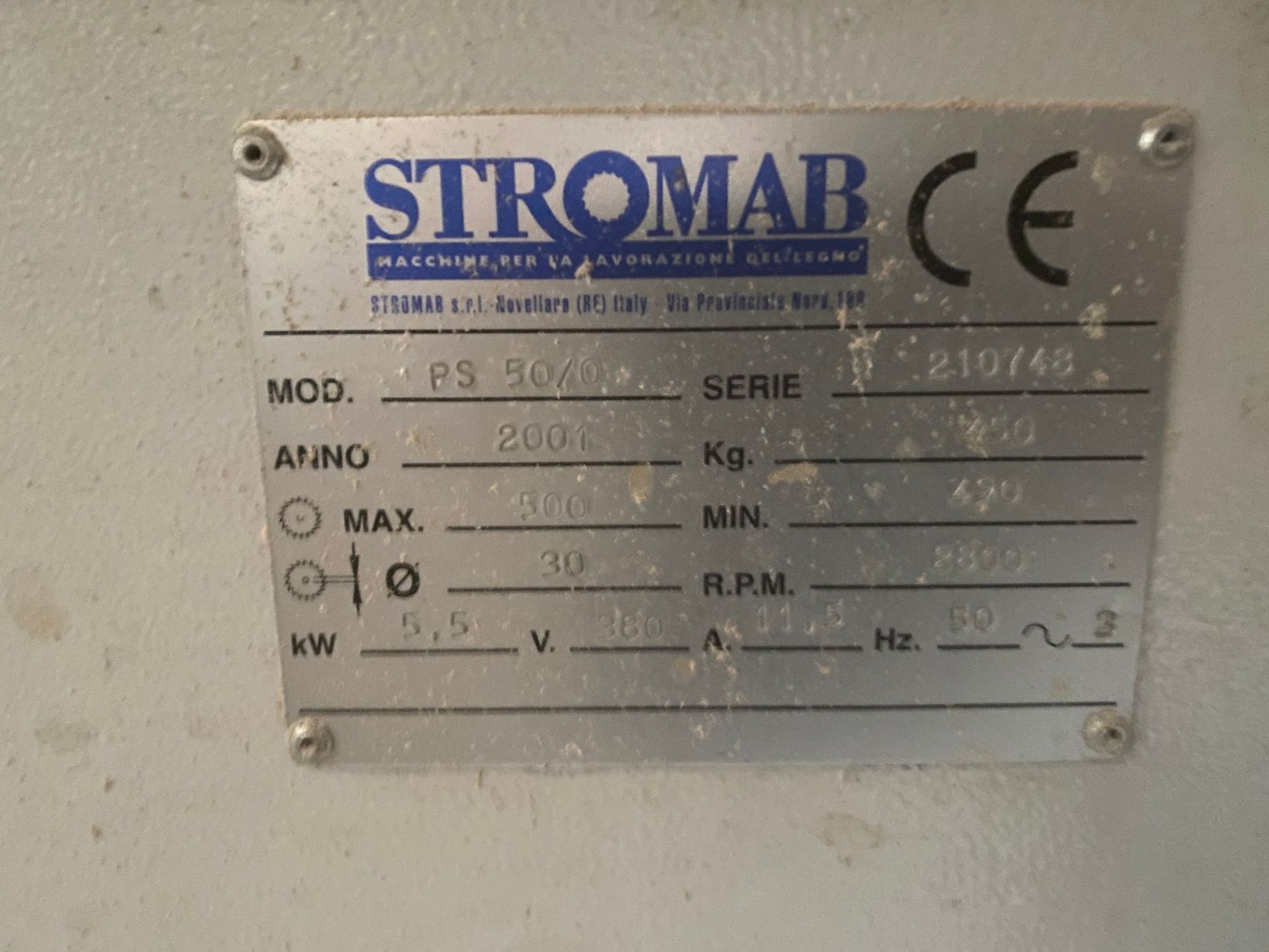 Stromab PS50/0 pendulum cross-cut saw, serial no: 210743 (2001) (in outside shed) - Image 2 of 4