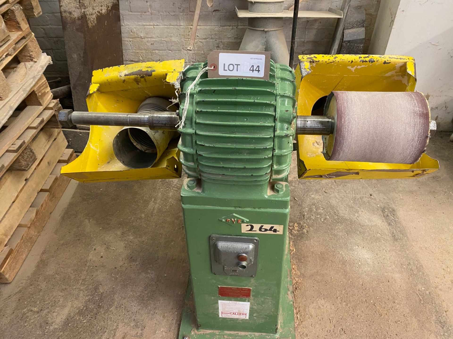 Rye FDS1 twin-head pedestal linisher, serial no: 265 (no drums)