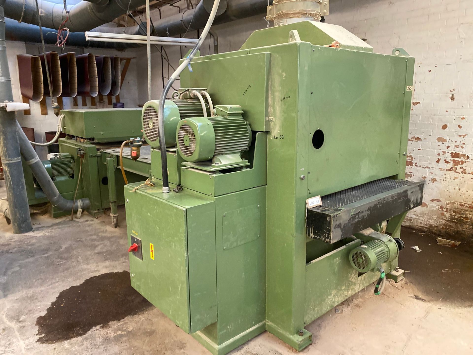 Boere BKS / TKS 1000 1m two-station sanding machine, serial nos: 82032637/82032633 with mobile - Image 2 of 9