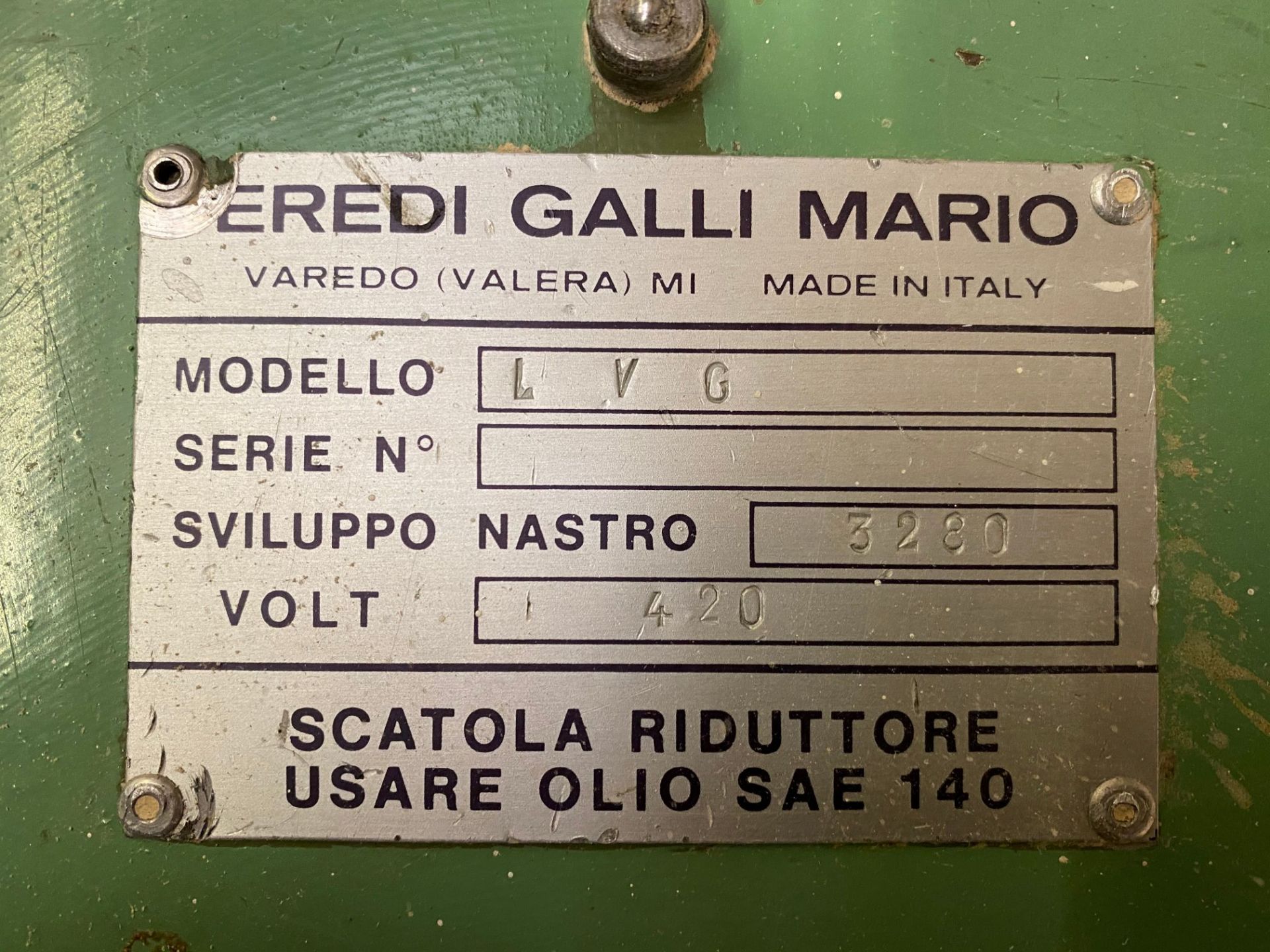 Eredi Galli Mario LVG 7" edge sander, serial no: 3280 with 84 x 35cm table - Image 3 of 4