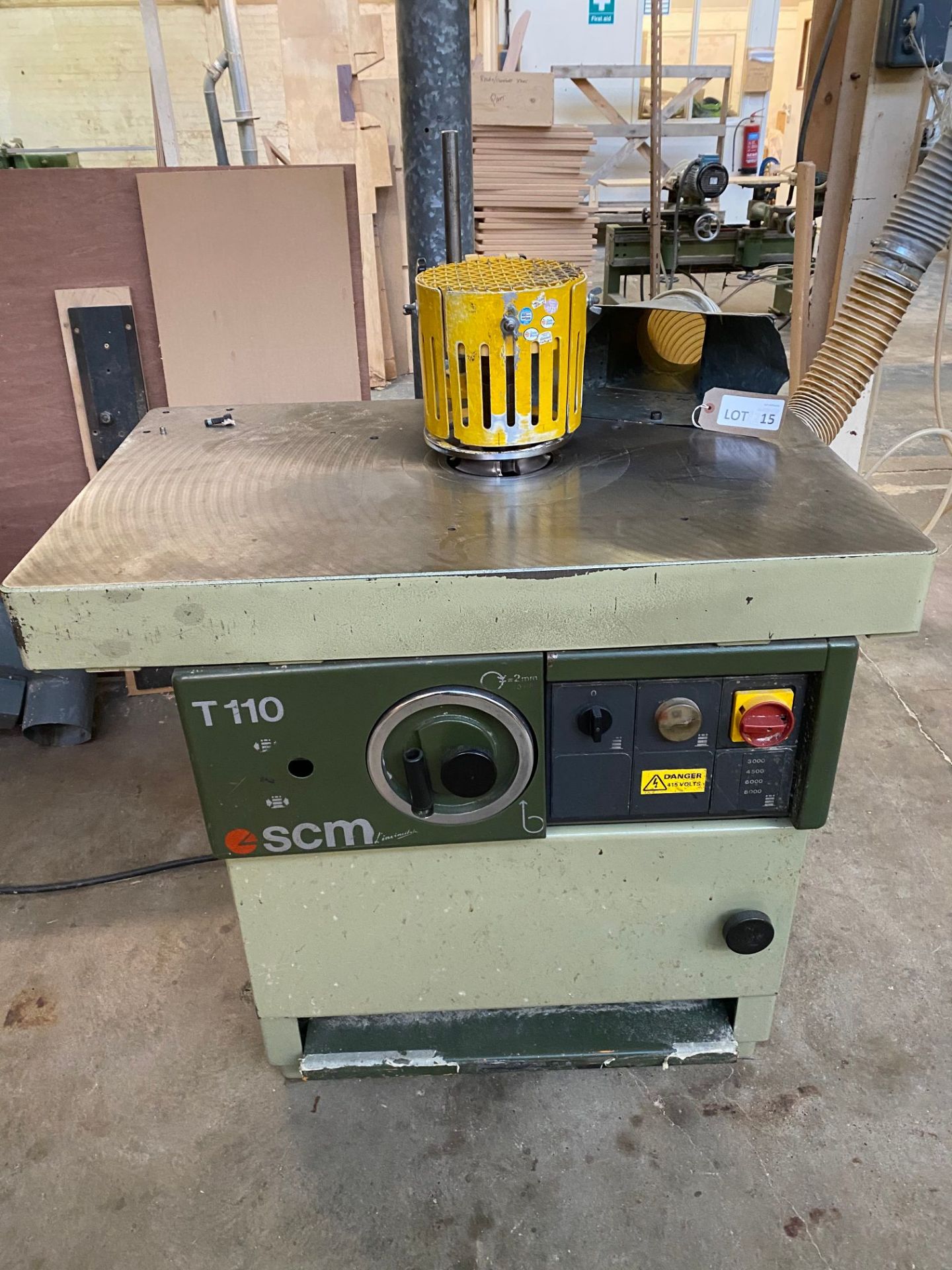 SCM T110A spindle moulder, serial no: AB.22039, ref. 120314