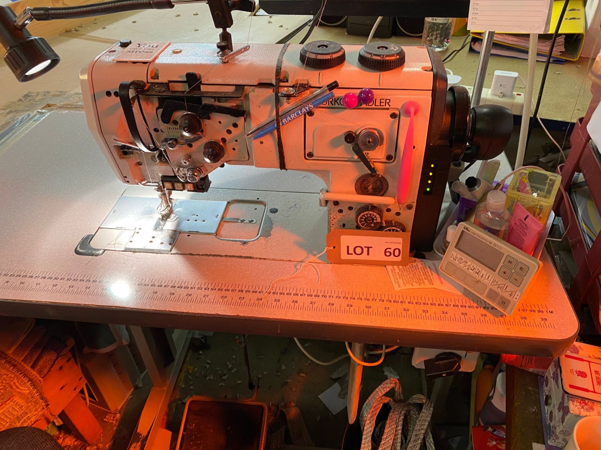 Durkopp Adler N291-185182 industrial sewing machine with 1m table, two thread feed, Efka