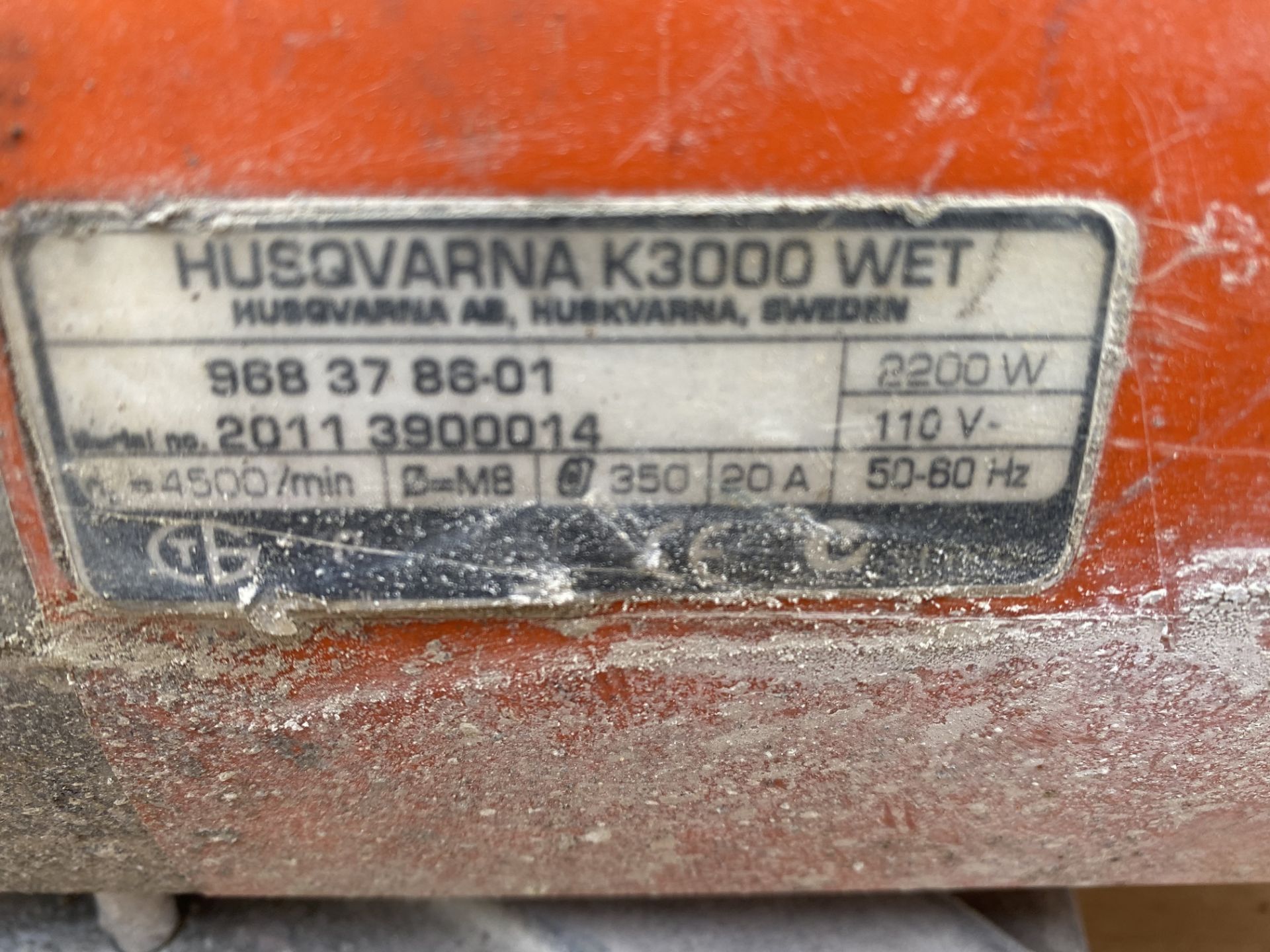 Husqvarna K3000 Wet wet and dry diamond cutter - Image 2 of 2