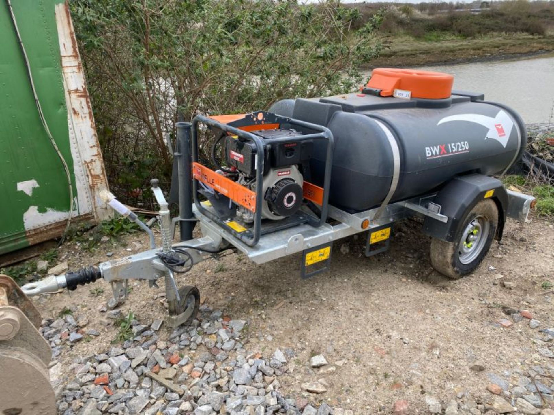 Altrad Belle BWX 14/250 heavy duty towable pressure washer with Yanmar electric start diesel